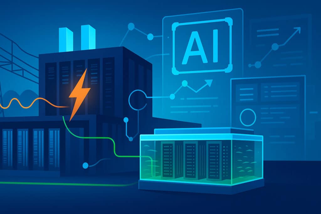 Visualization of emerging trends in digital infrastructure services including grid integration and advanced cooling