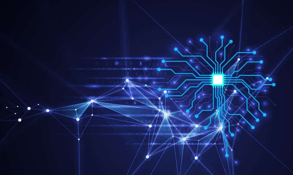 Futuristic technology visualization representing the future of digital infrastructure strategy and AI integration