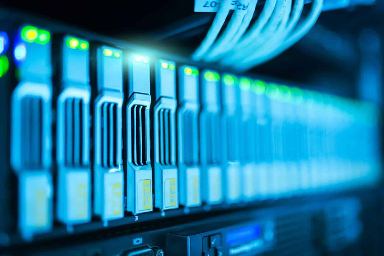 Modern AI data center powered by renewable energy infrastructure