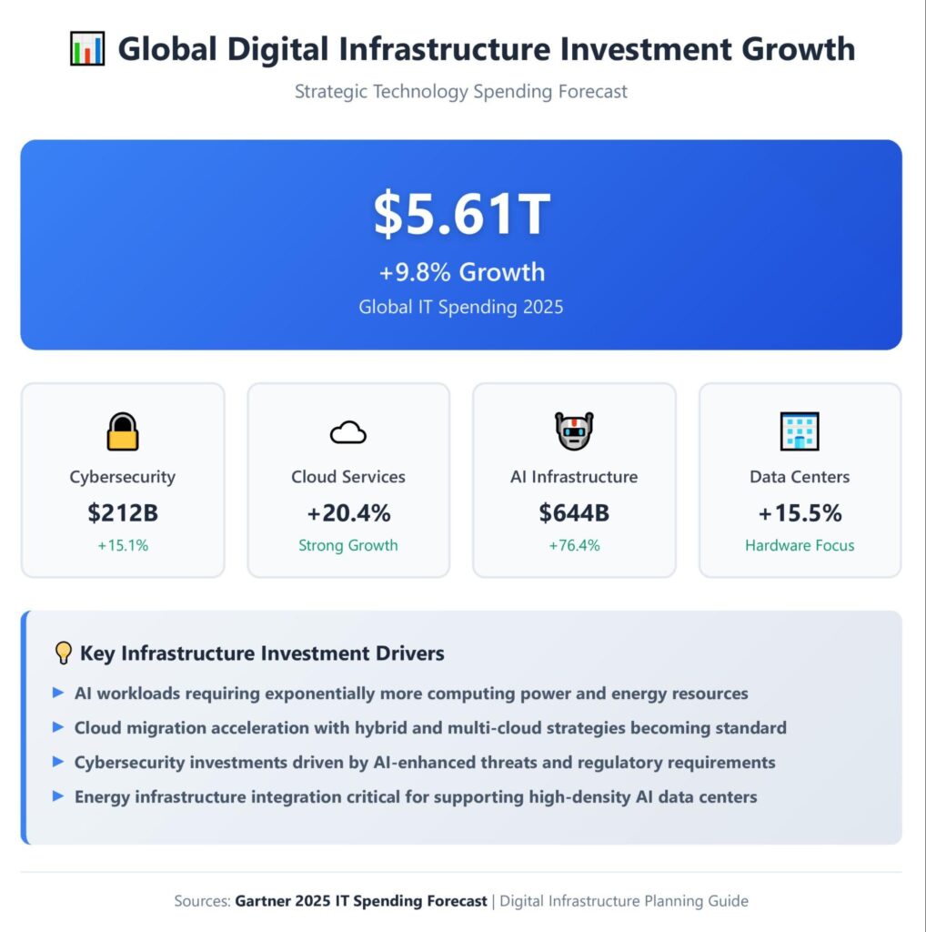 infographic about global digital infrastructure investment growth